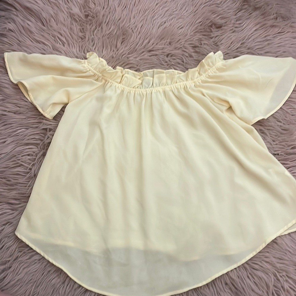 Yellow off the shoulder top